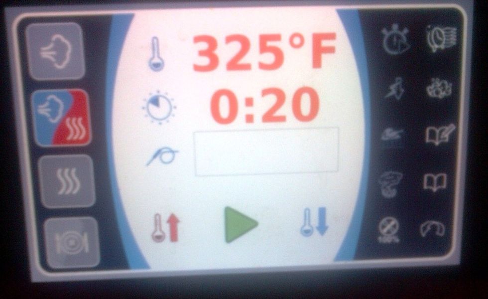 Bake in combi mode at 325F (163C) for 20 minutes.