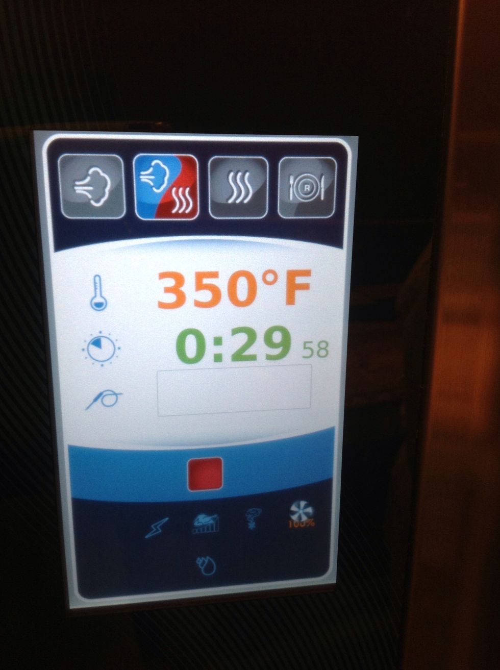 Bake in combi mode at 350F (177C) for 30 minutes.
