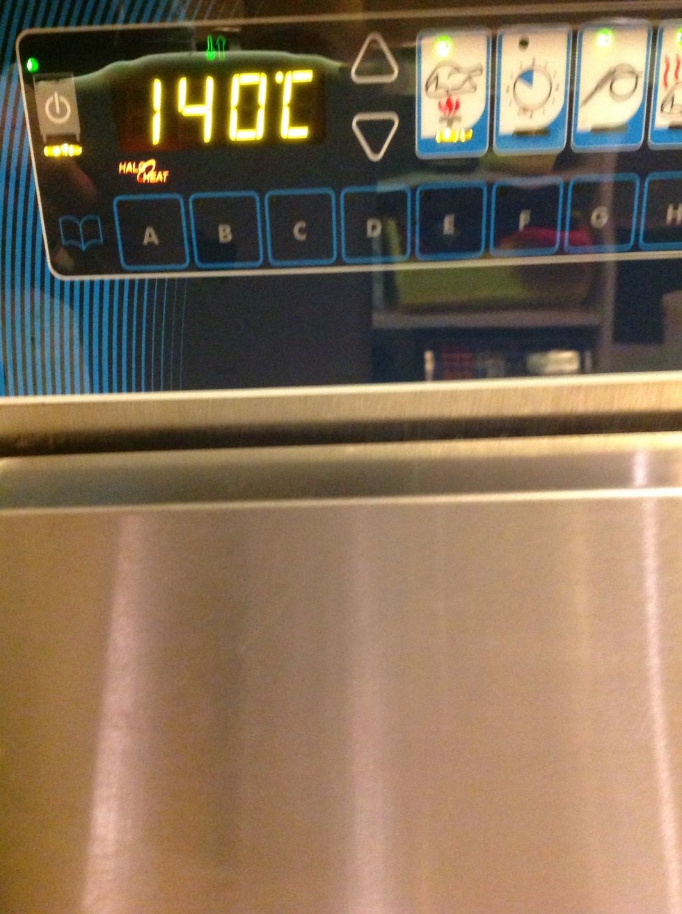 Bake in oven at 284F (140C) for about 25 min, until nice shell has formed.