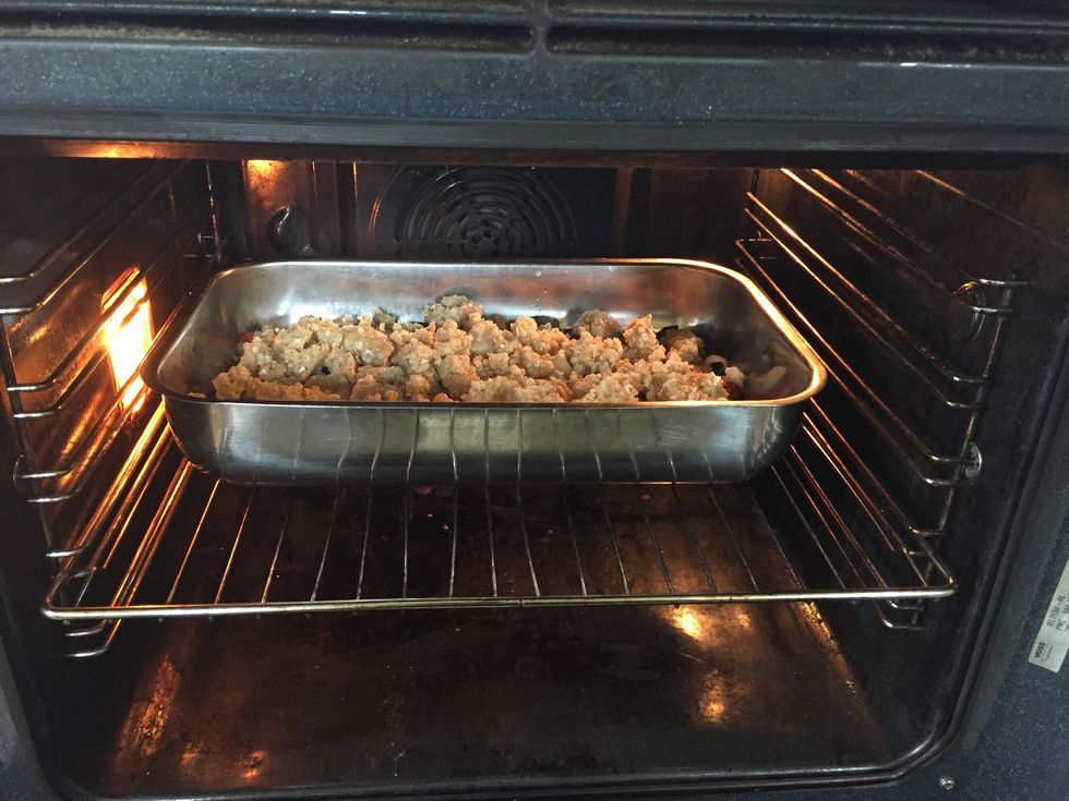 Bake in oven for 150C or 300 Fahrenheit in 30-40mins