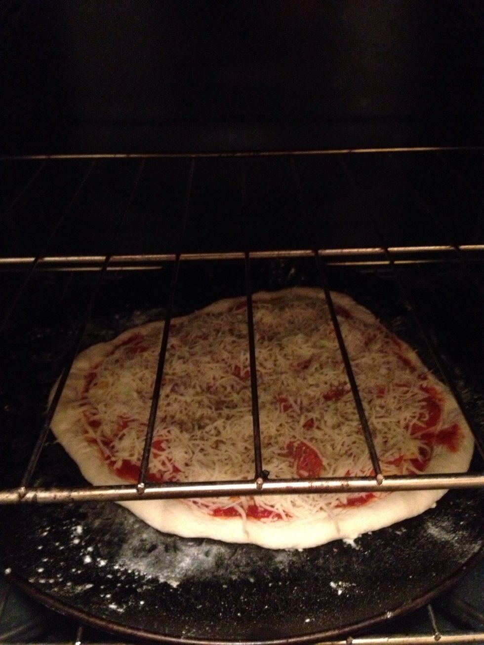 Bake in oven on bottom rack for 12 mins