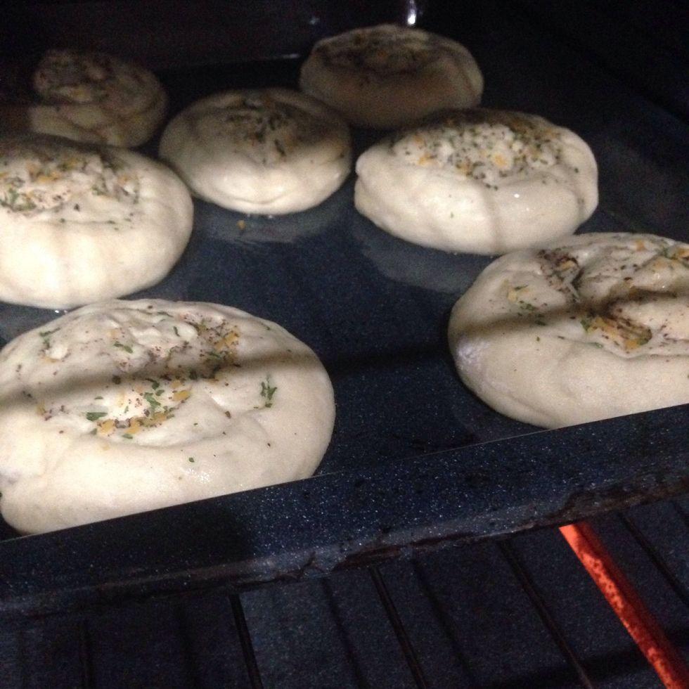 Bake in preheated oven until golden brown, about 15-20 minutes.