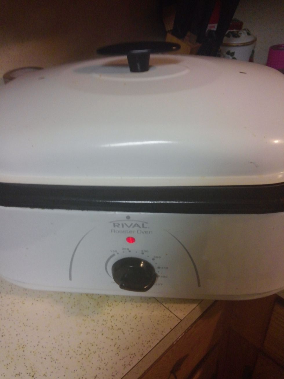 Bake in roaster oven @350 for 20 minutes