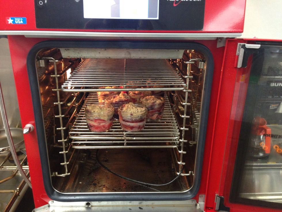 Bake in the combi oven at 340F (171C).