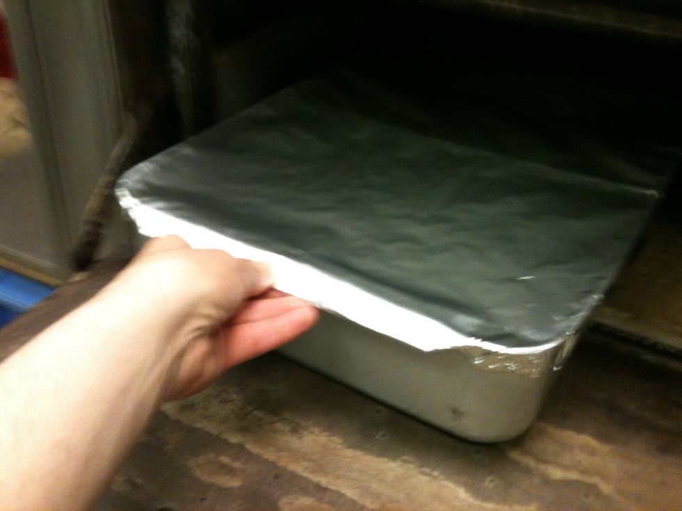 Bake in the oven at 250-275 for 45 minutes.