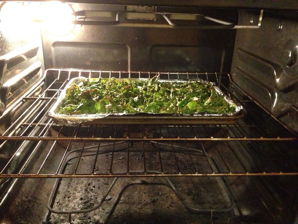 Bake in the oven for 15 minutes. Add a few minutes if you're like me and enjoy some charred pieces!
