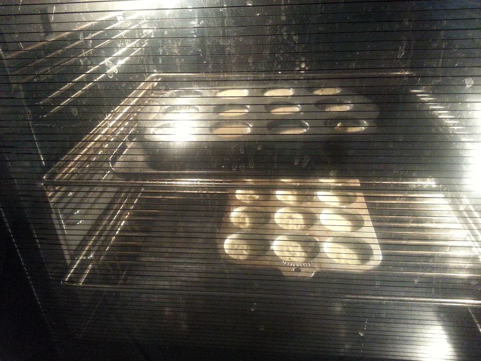 Bake in the oven for 20 minutes, until all puffy and just lightly browned.
