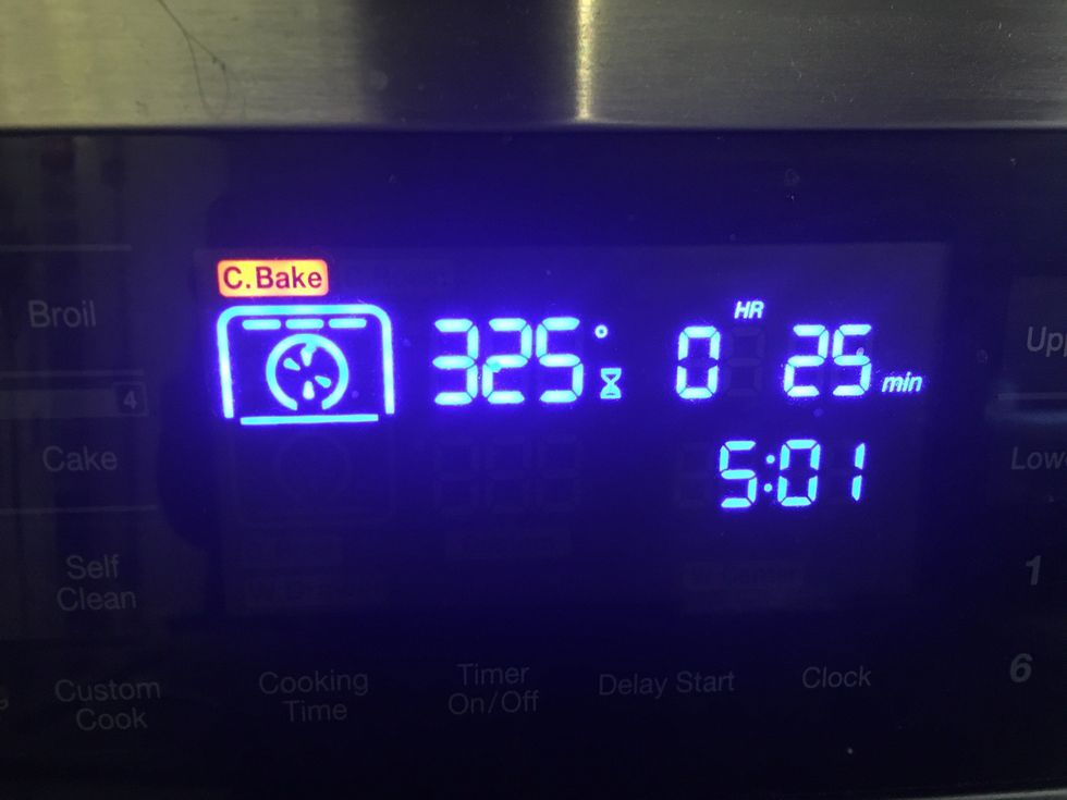 Bake in the oven until golden, about 25 minutes.