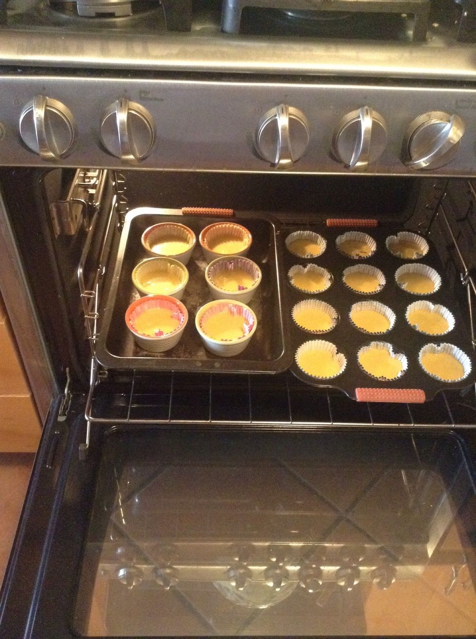 Bake it for 20 min aprox. 180c