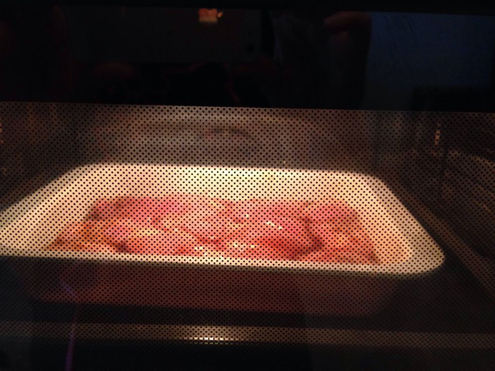 Bake it in the oven for 30 minutes (200 deg)