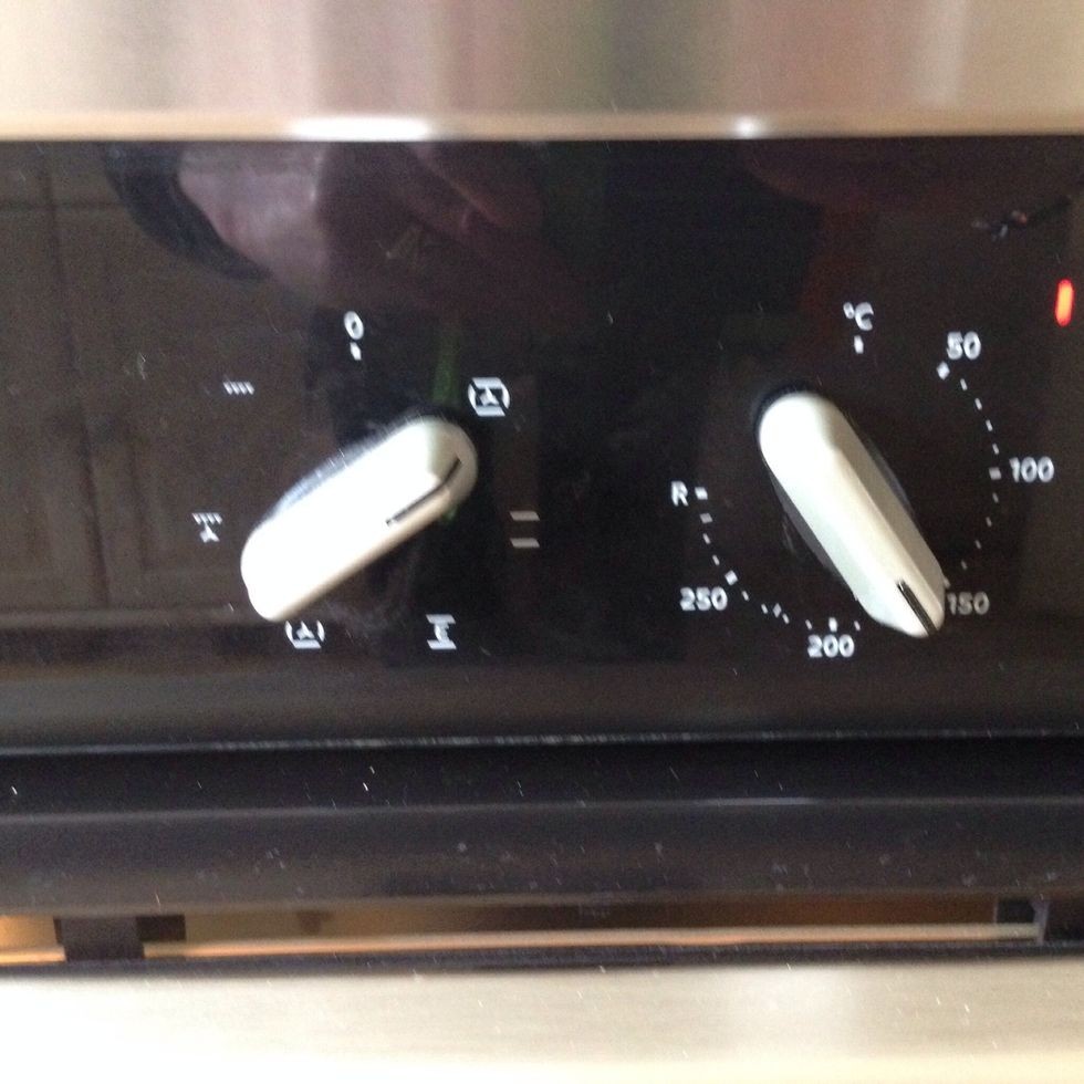 Bake it in the owen, at 175 degrees celcius, for about 30-40 minutes...