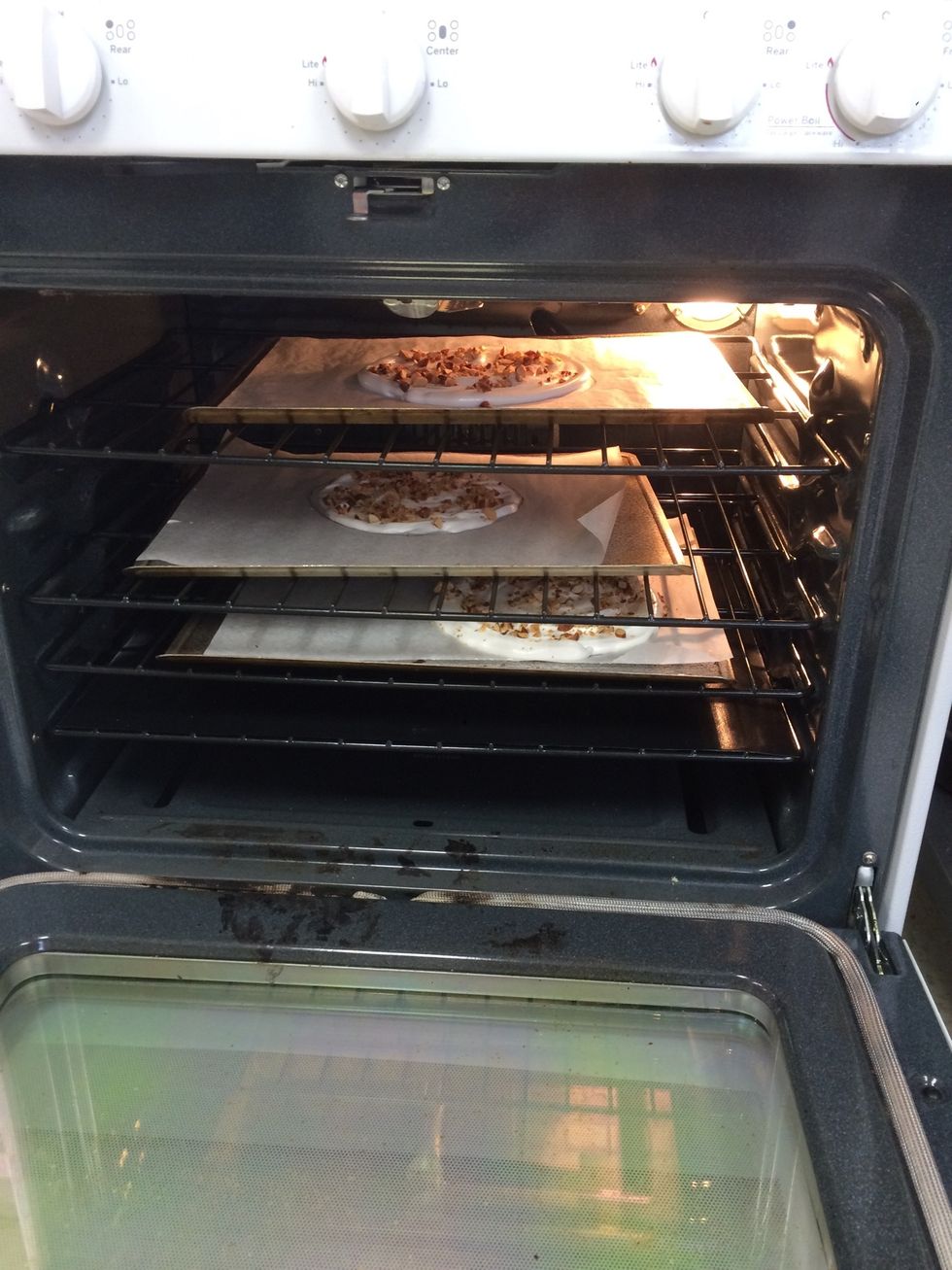 Bake meringue layer for about 2 hours.