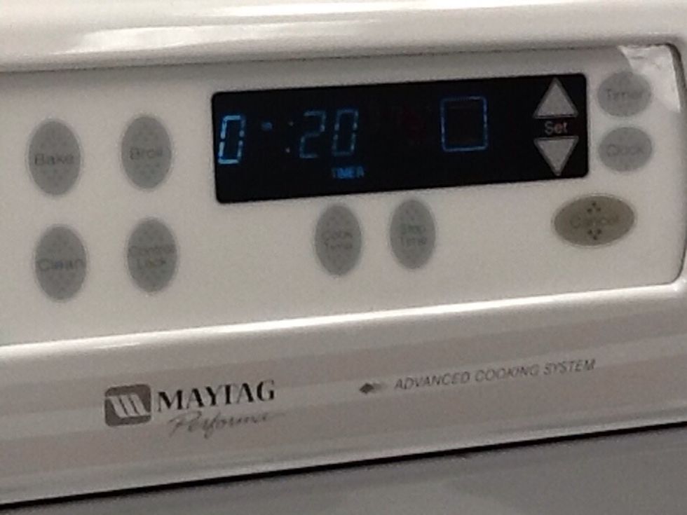 Bake muffins for 20 minutes