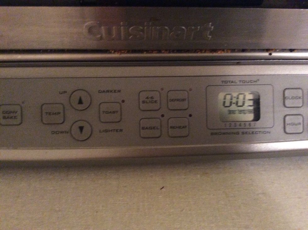 Bake on 350 degrees Fahrenheit for another 3 minutes