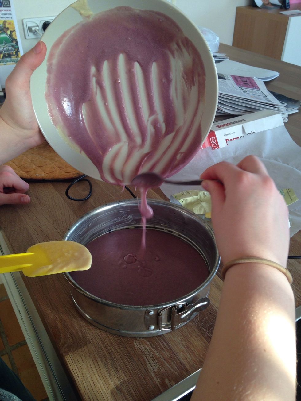 Bake the cake bottoms individual in a springform pan