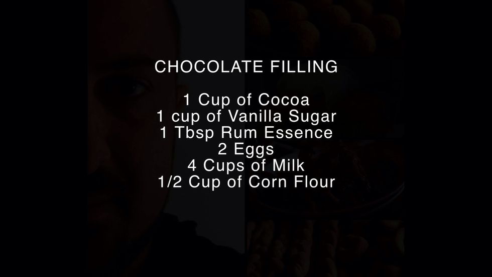 Bake the cakes for 45 minutes on 180 degrees celcius. Check your cakes with a skewer after 40 minutes. Now while the cakes are baking grab these ingredients. Gotta talk to you about this funny gadget!