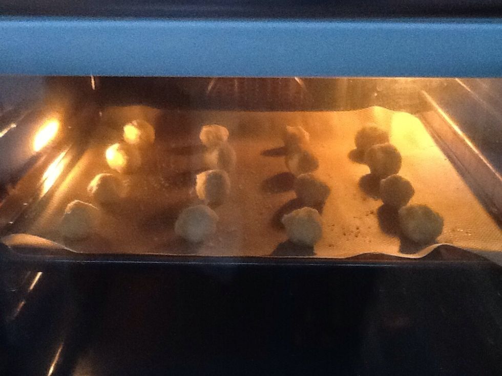 Bake the cookies for 20 minutes. they should not get any colour