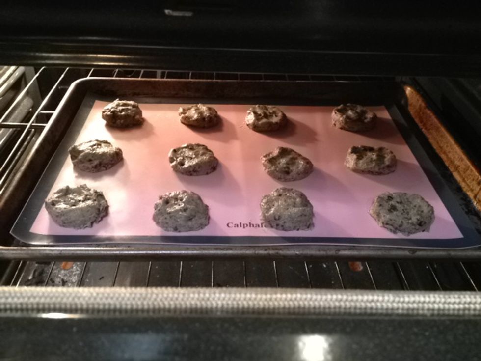 Bake the cookies for 8-10 minutes until they are starting to look golden brown. These cookies are best when they are a little on the softer side so don't let them get too dark!