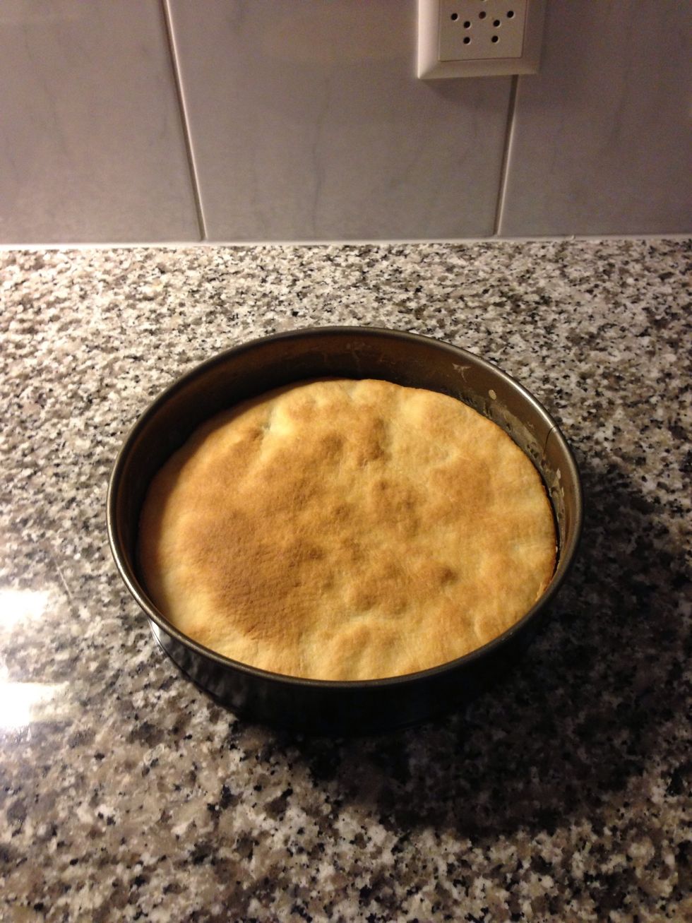 Bake the Nusstorte during 15 min at 200C = 392F