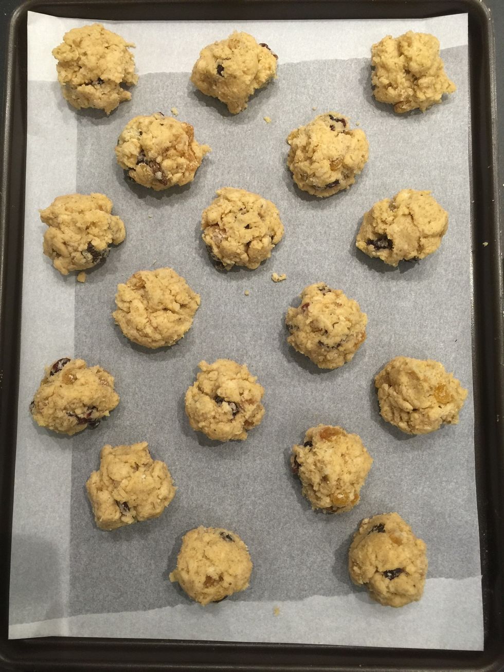 Bake them 18-20 mins. Turn around  The tray at mid time for even baking.