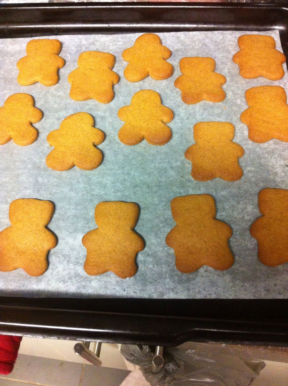 Bake until browned and cool for 5 min in the tray before moving them (don't let them cool completely on the tray 'cause they'll stick)