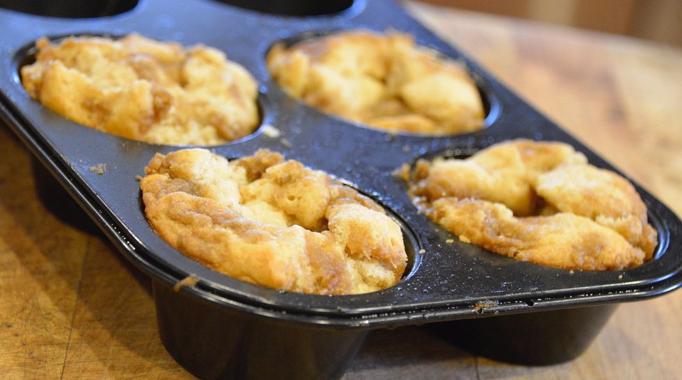 Bake your muffins for approximately 20 - 25 minutes! Or until they no longer jiggle. :)