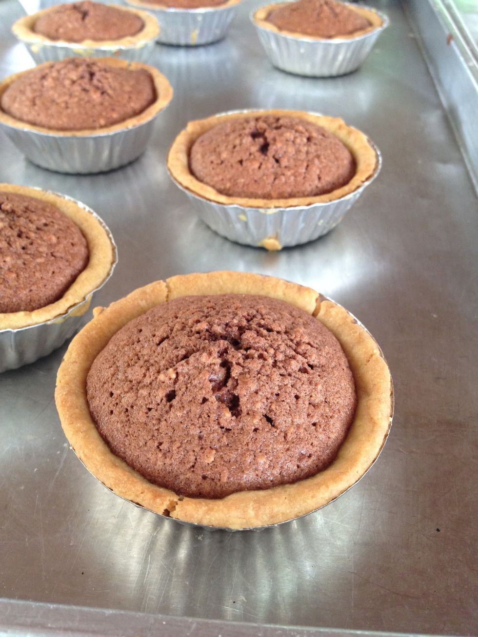 Baked! Flip the tart over to take it out of the mold. Be careful it's hot!!