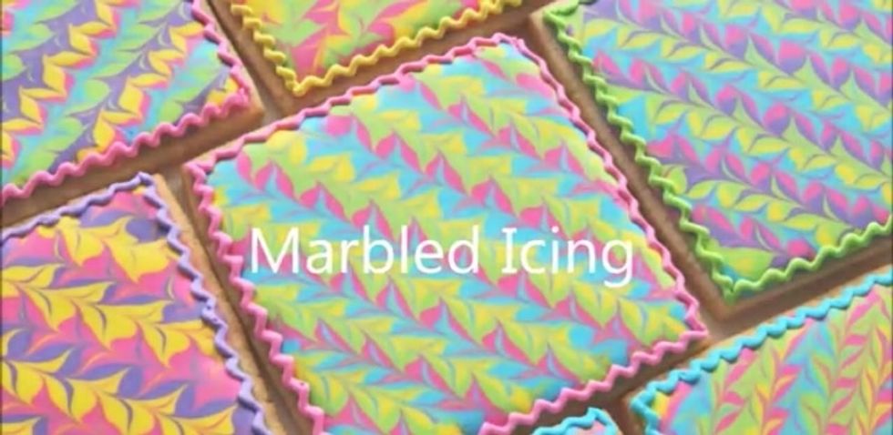 Baking is a passion of mine and sugar cookies are one of my favorites because it looks and tastes great. I hope you enjoyed my presentation and you will try make marble icing at home.