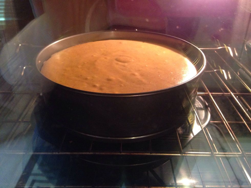 Baking uninterrupted in oven at 350 degrees, can't wait to enjoy this dessert.