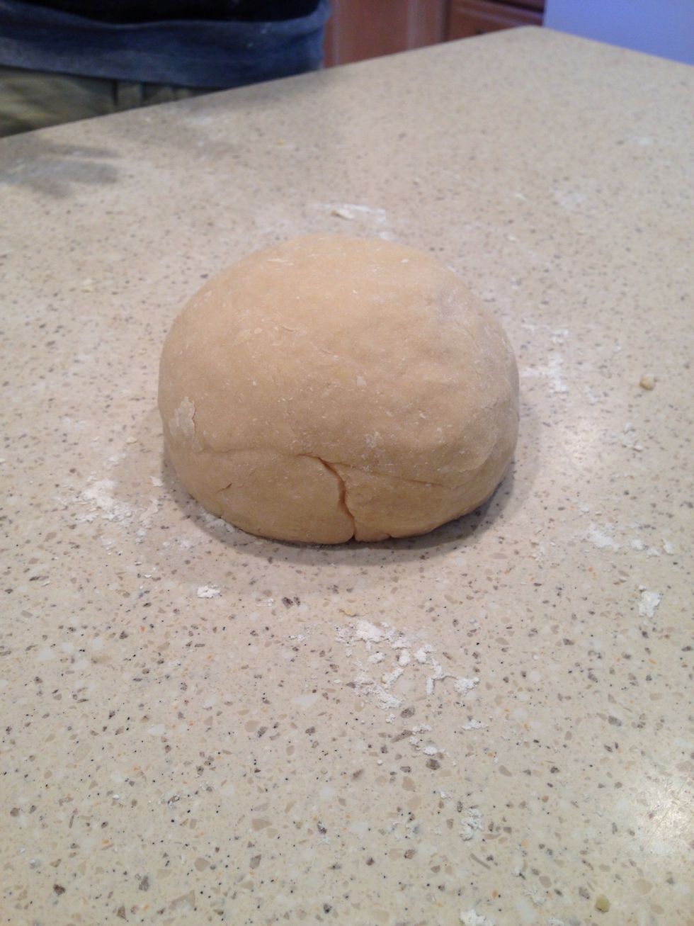 Ball the dough and keep the area lightly floured