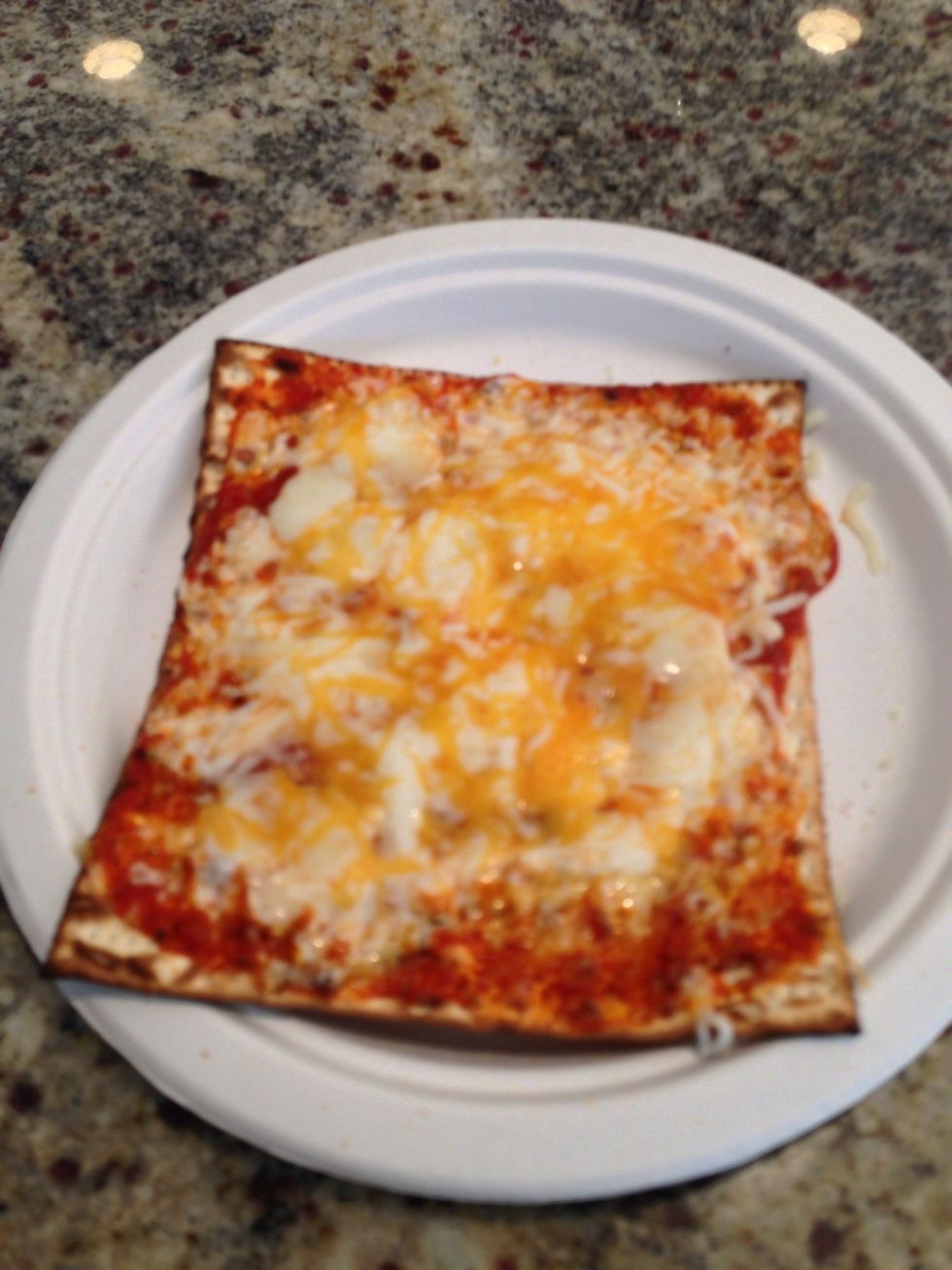 Bam! There you go. Matzah PiZZa...