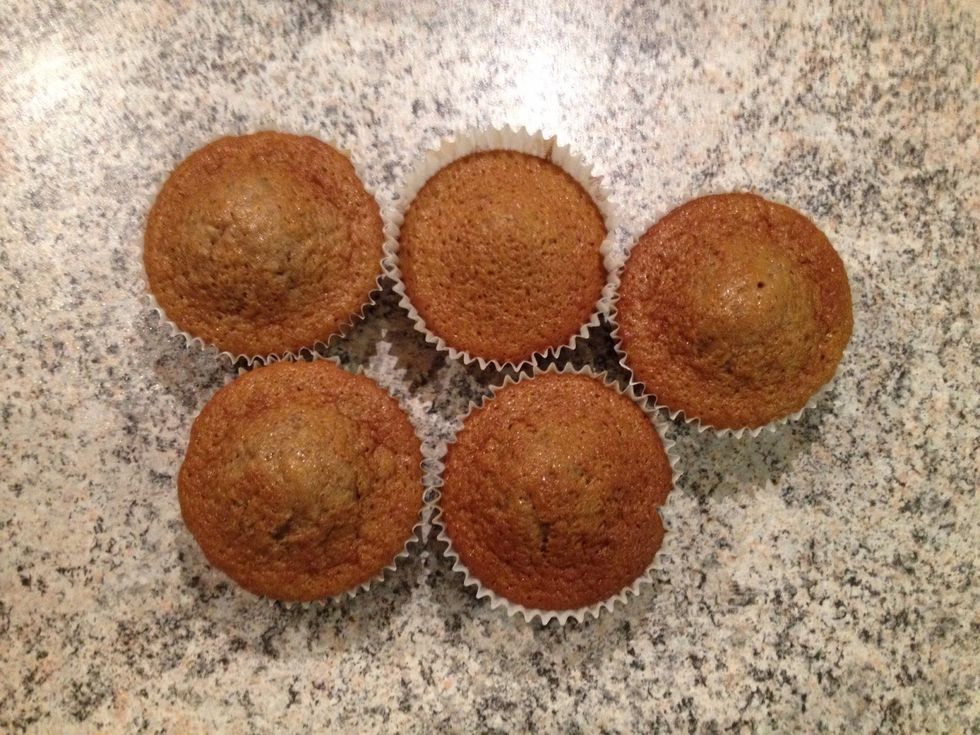 Banana muffins when baked