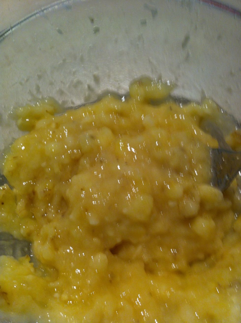 Bananas once mashed