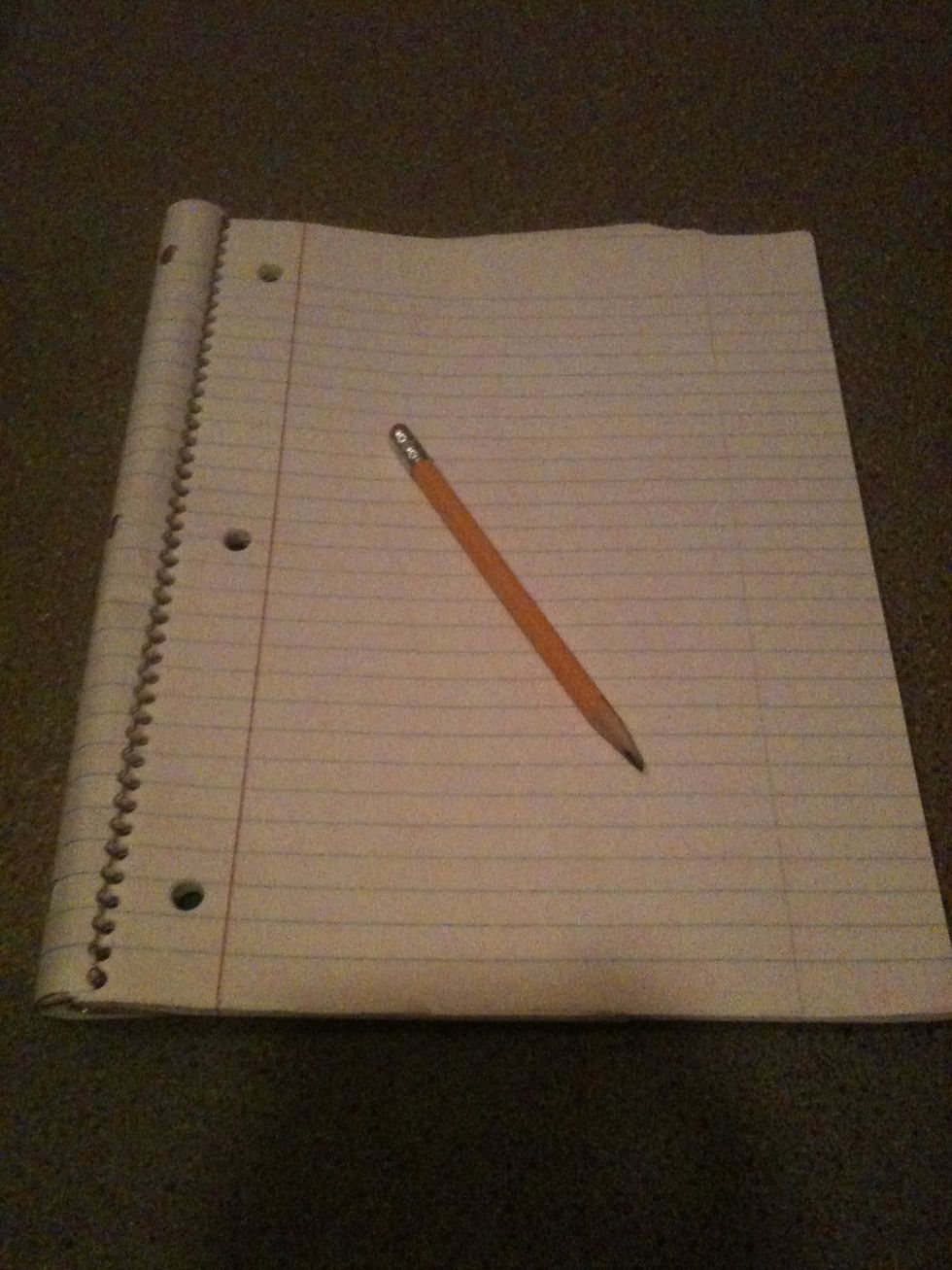 Basically all you need is a pencil and several sheets of lined or blank paper