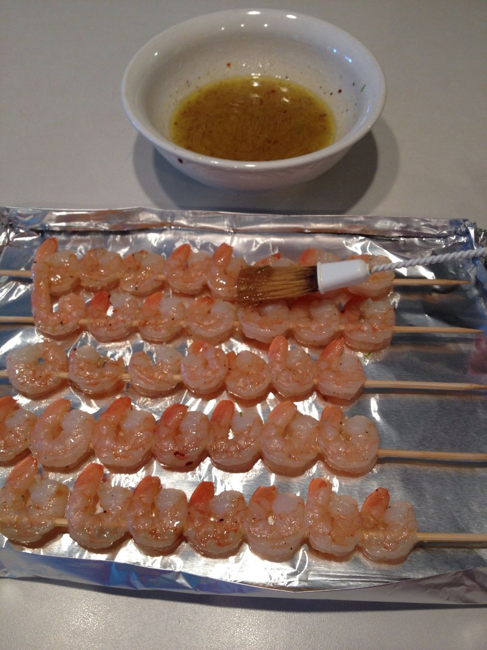 Baste with leftover marinade.