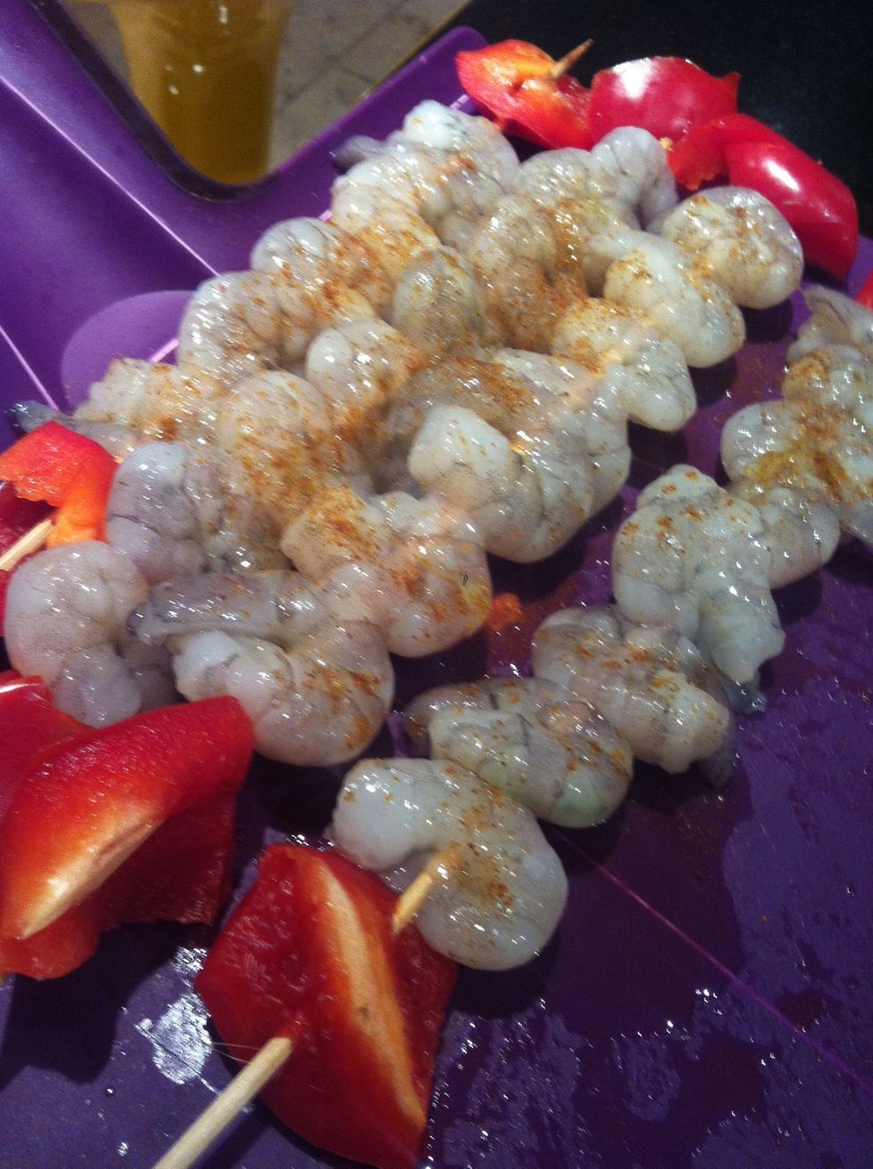Baste with paprika pepper and oil