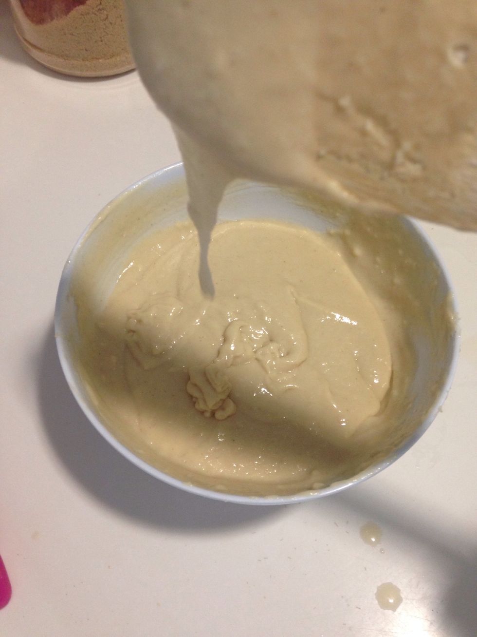 Batter should be a bit watery not doughy.