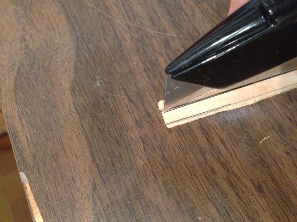 Be careful cutting the small wood strips.