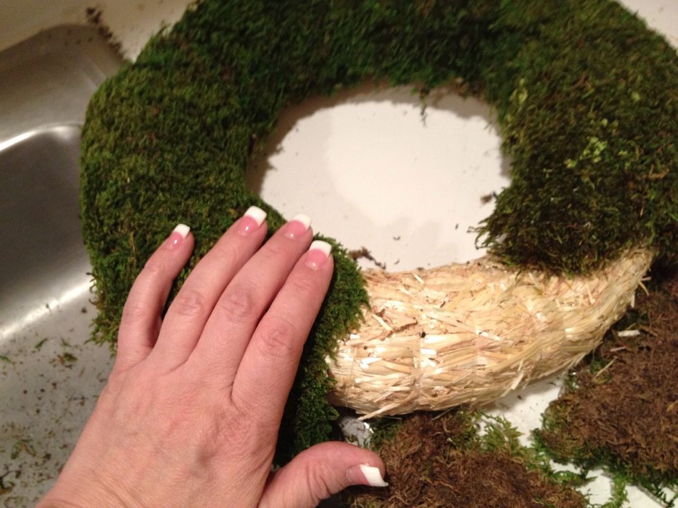 Be careful to look at your wreath from different angles to make sure you don't leave any bare patches that can be seen when you hang your wreath.