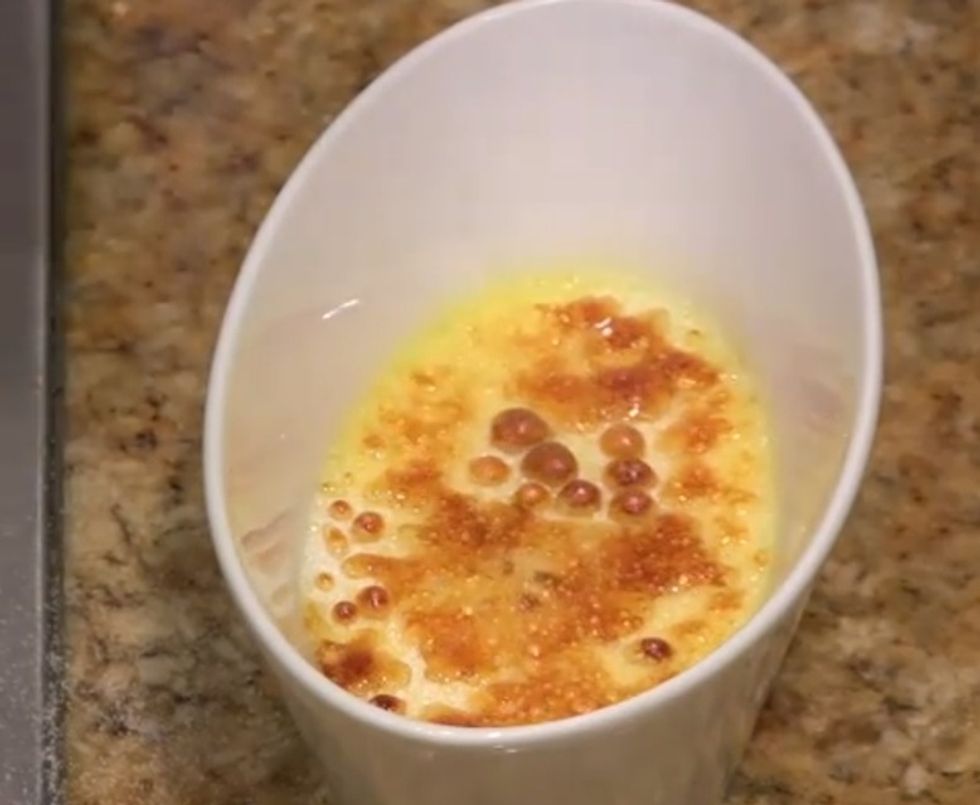 Be careful to not over caramelize the sugar as it will impart a very bitter flavor to your dessert.