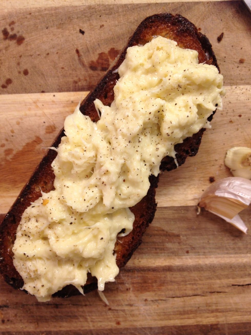 Be generous. You can also put it in a oven proof casserole sprinkle with some breadcrumbs and make it golden.