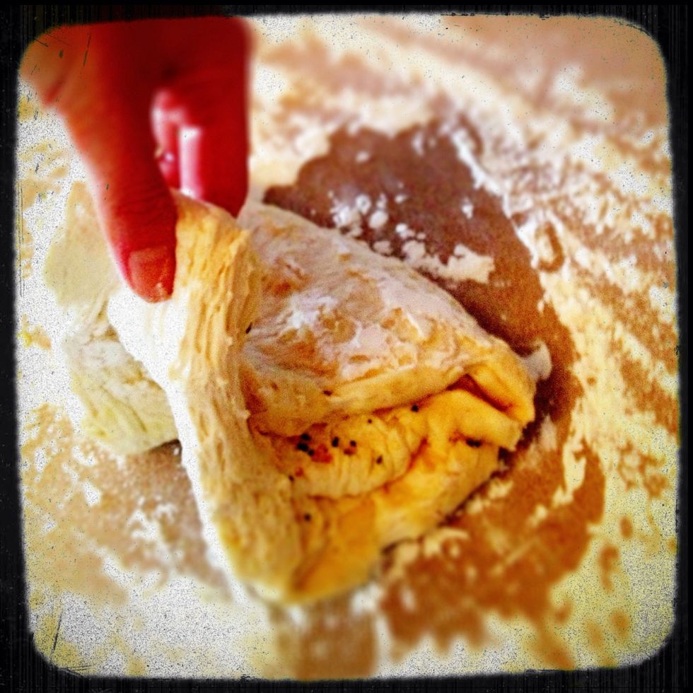 Be gentle and don't knead the dough.