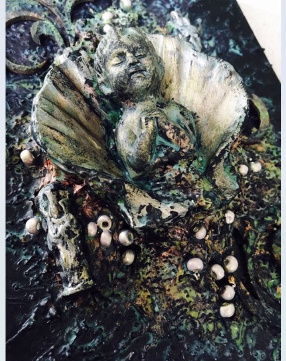 Be patient! I know.it is hard to wait but you can slowly see the magic happen. See how the Patina is slowly starting to appear here. It goes from  a limey green colour into the gorgeous pale turquoise