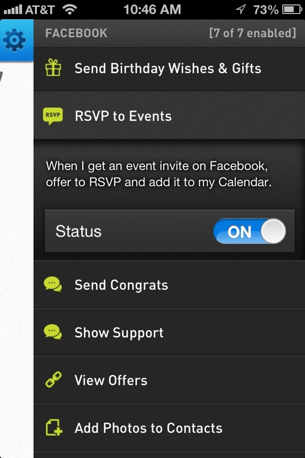 Be presented with the option to add your events notifications to your calendar. When you receive one you plan to attend just tap the Do it button and its in your calendar instantly with time & link.