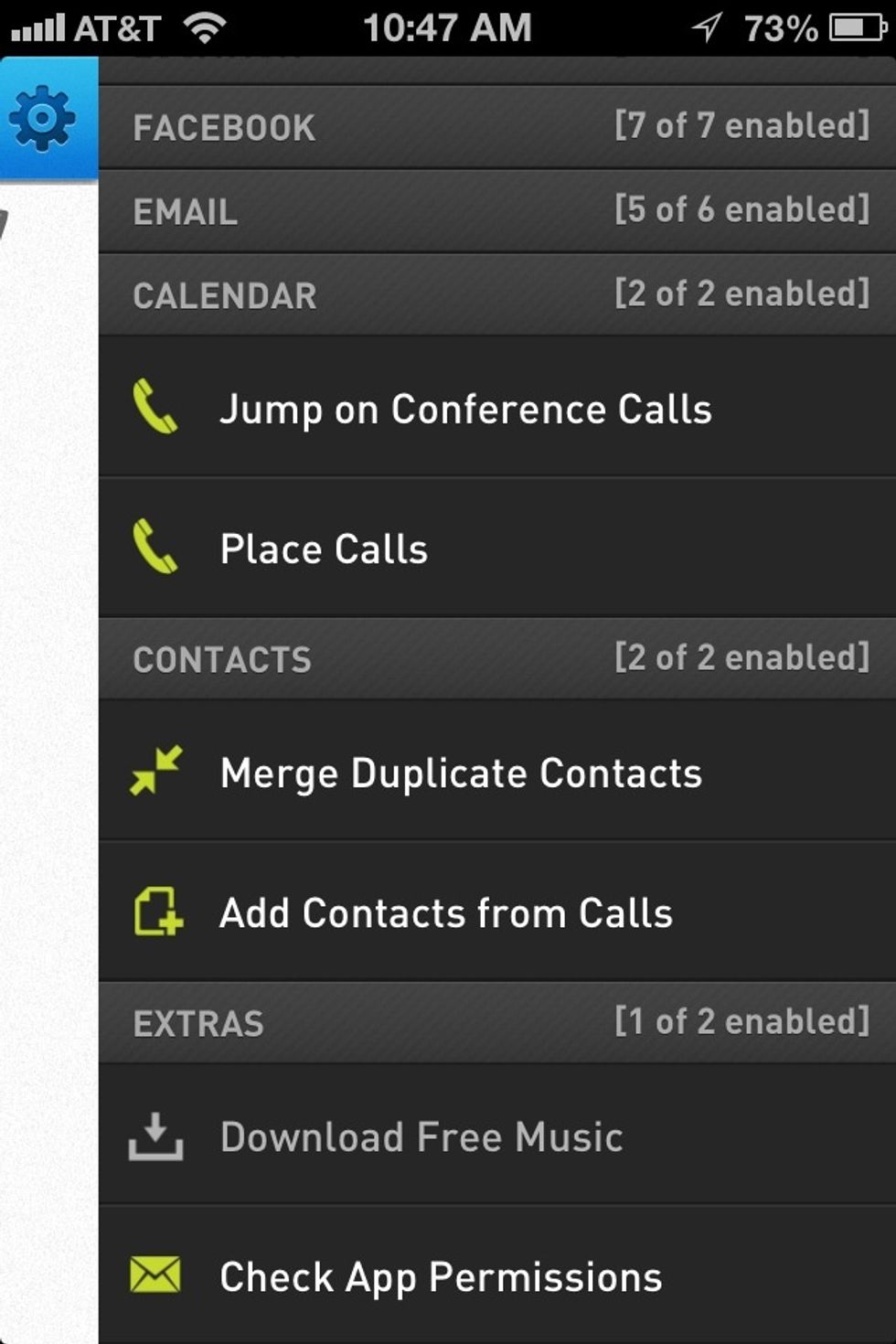 Be reminded of scheduled calls and just tap "Do it".