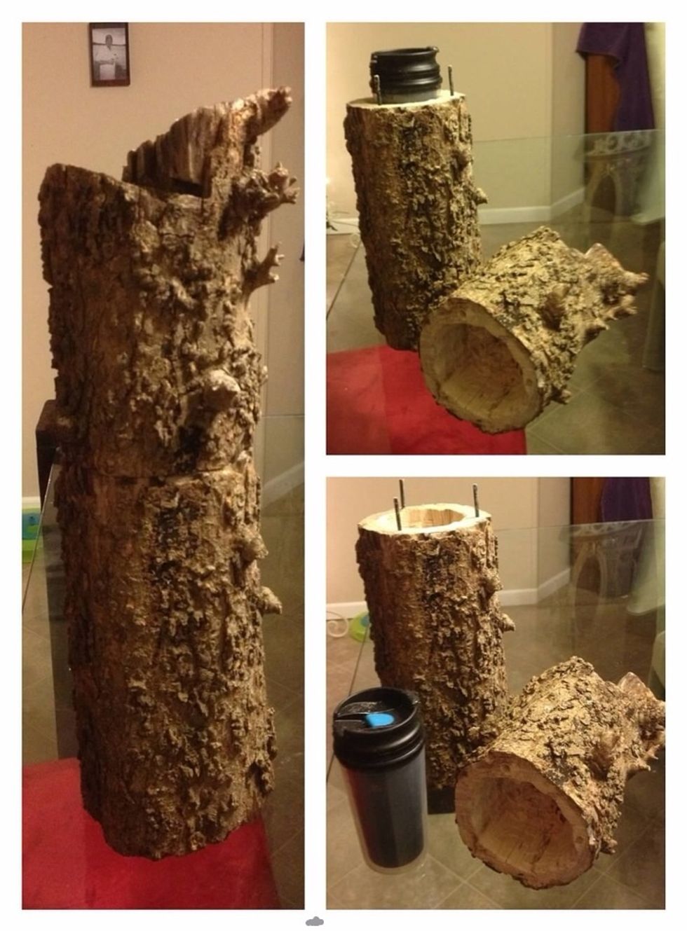 Be sure that the top & bottom of the log makes a good seal with the container in it.