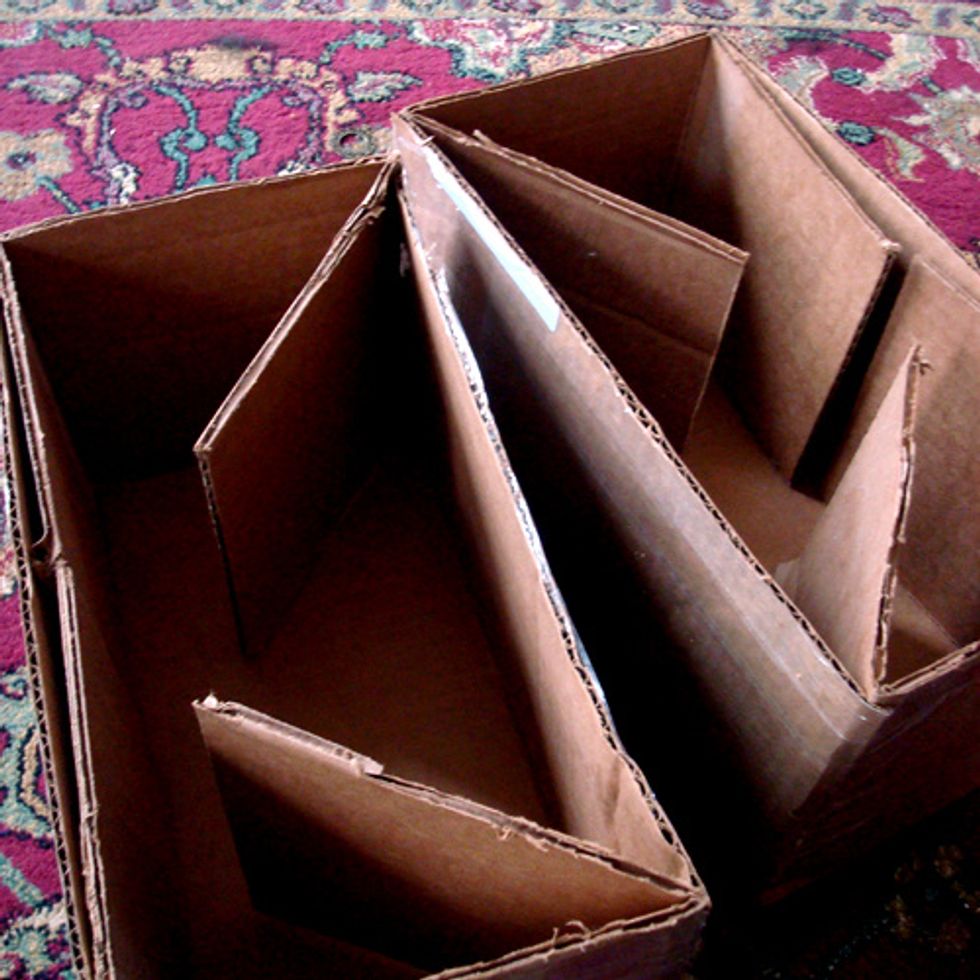 ... be sure to cut through all of the layers. It looks a mess, but don't worry.