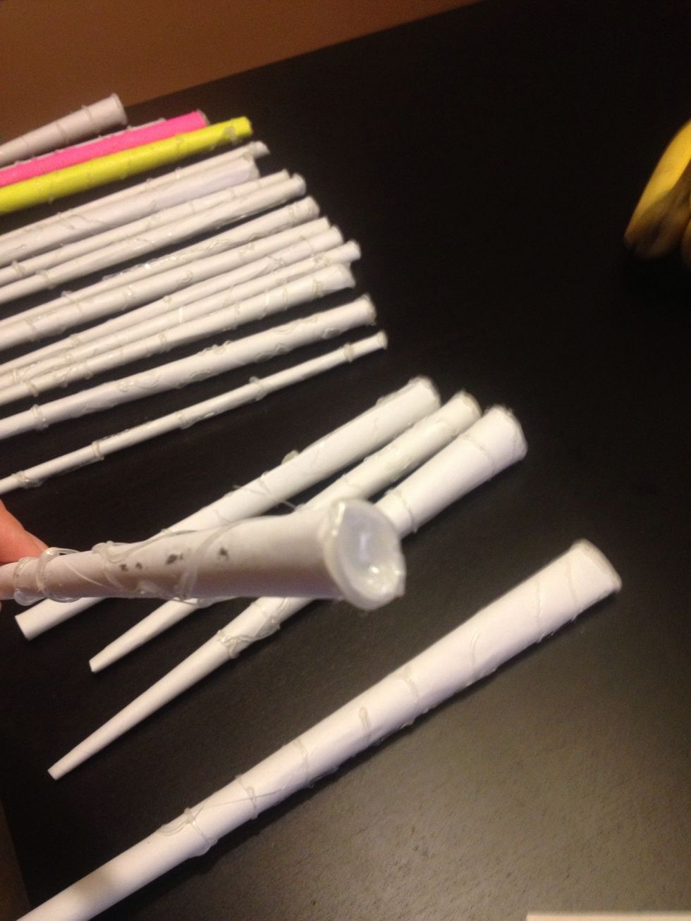 Be sure to glue the open holes at the end