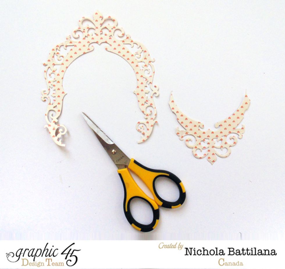 Be sure to keep all of your pieces. Cut the outside piece as shown.