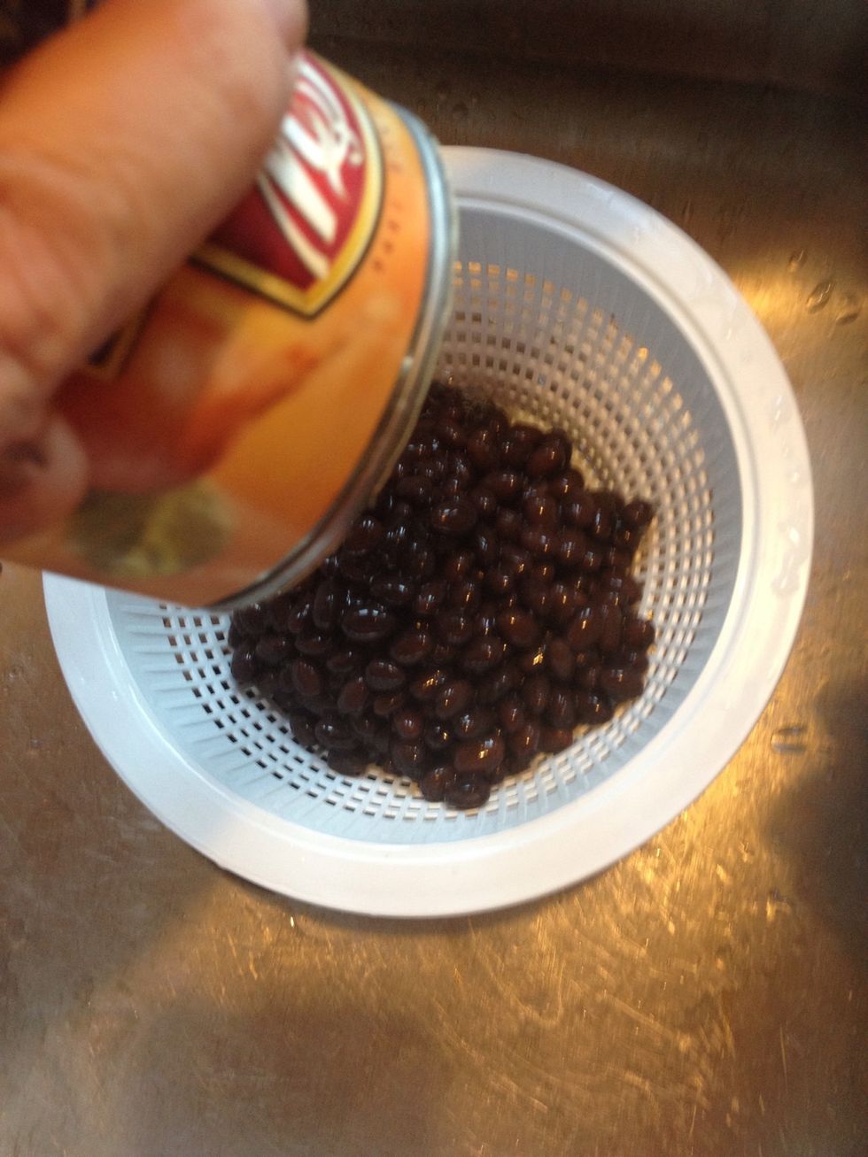 Be sure to rinse off the black beans until the water is clear.